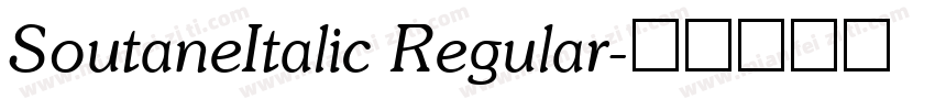 SoutaneItalic Regular字体转换